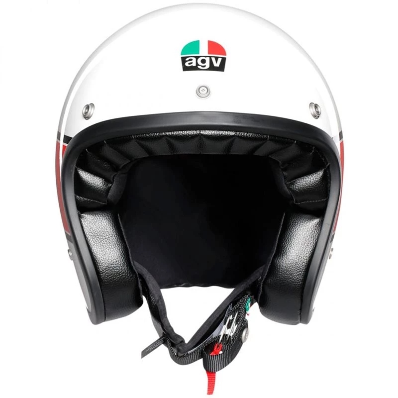 AGV X70 Mino 73 Open Face Helmet (White|Red) 3 AGV X70 Mino 73 Open Face Helmet (White|Red) - Image 3