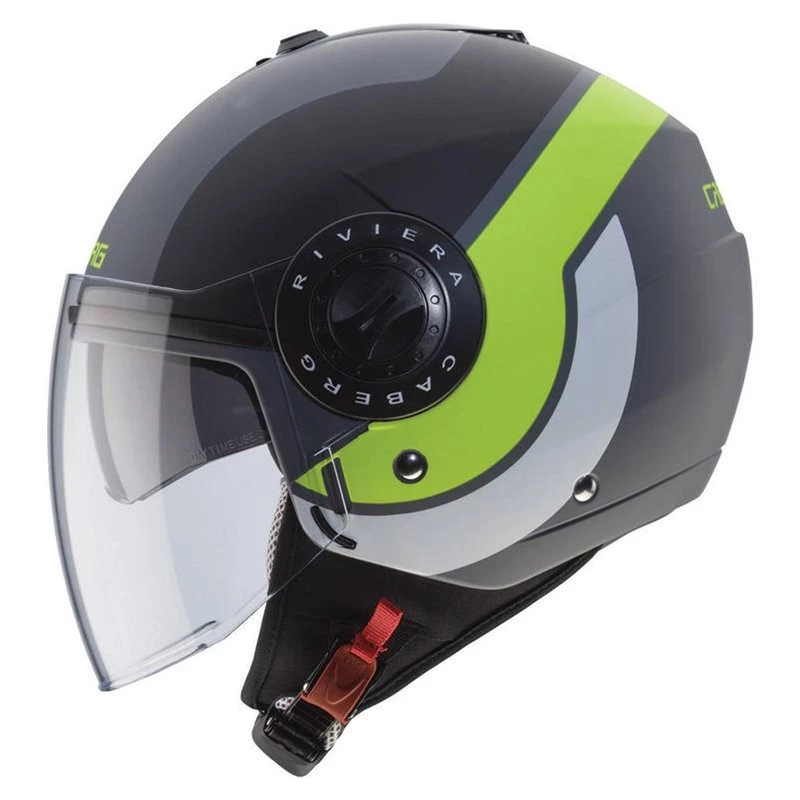 Caberg Riviera Sway Helmet (Matt Anthracite|Black|Yellow) 2 Caberg Riviera Sway Helmet (Matt Anthracite|Black|Yellow) - Image 2