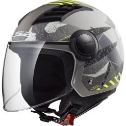 LS2 OF562 Airflow Camo Helmet (Matt Titanium|Yellow)