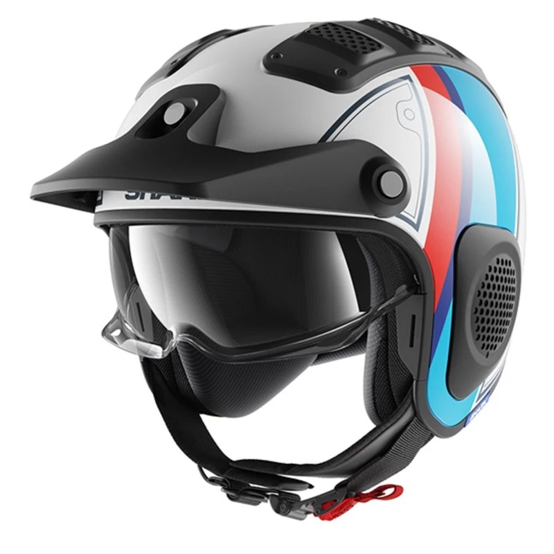 Shark X-DRAK Terrence Open Face Helmet (White|Blue|Red) 2 Shark X-DRAK Terrence Open Face Helmet (White|Blue|Red) - Image 2