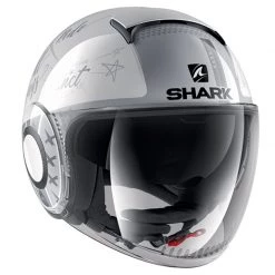 Shark Nano Tribute RM Helmet (White/Silver) - Special Order -Helmets Open Face Sales 27001 3
