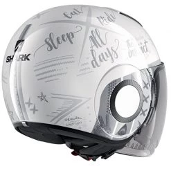 Shark Nano Tribute RM Helmet (White/Silver) - Special Order -Helmets Open Face Sales 27001 4