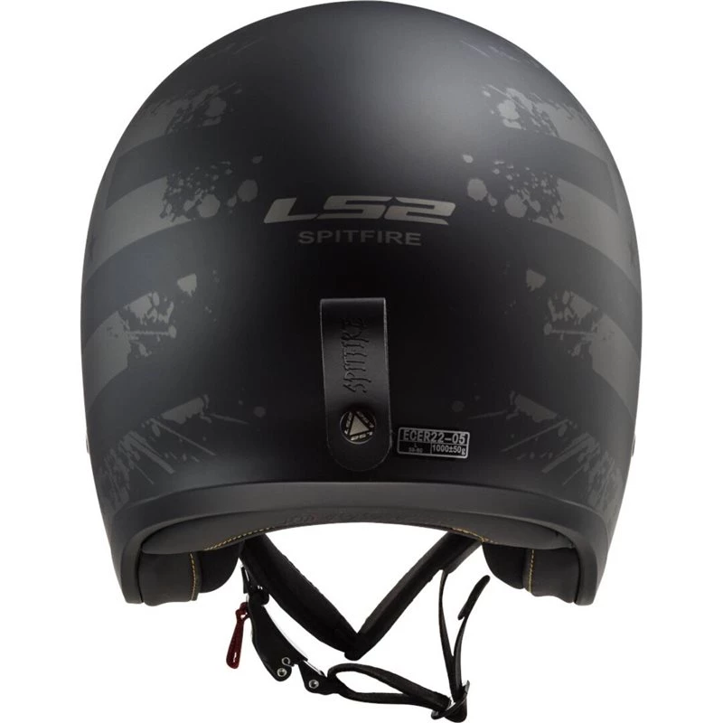 LS2 OF599 Spitfire Black Flag Open Face Helmet (Matt Black) 6 LS2 OF599 Spitfire Black Flag Open Face Helmet (Matt Black) - Image 6