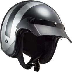 LS2 OF601 Bob Lines Open Face Helmet (Black|Silver) -Helmets Open Face Sales 29723 5