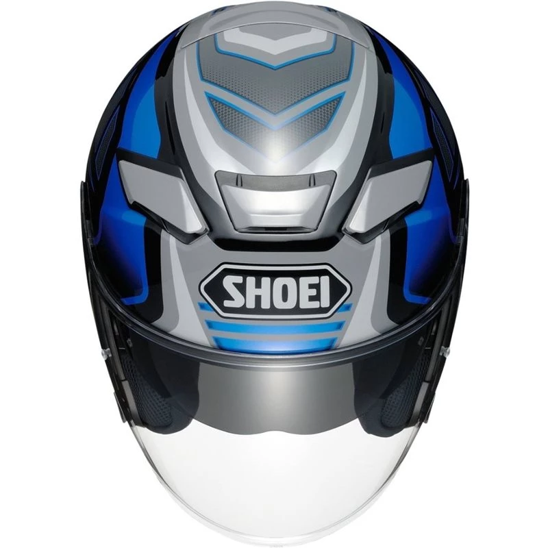 Shoei J-Cruise 2 Aglero TC2 Open Faced Helmet (Grey|Blue) 4 Shoei J-Cruise 2 Aglero TC2 Open Faced Helmet (Grey|Blue) - Image 4