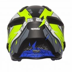 Spada Storm Open Face Helmet (Matt Black/Blue/Flo Yellow) 7 Spada Storm Open Face Helmet (Matt Black/Blue/Flo Yellow) -Helmets Open Face Sales 30661 3
