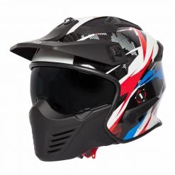 Spada Storm Open Face Helmet (White/Red/Blue)