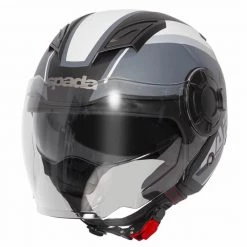 Spada Lycan Strobe Open Face Helmet (Matt Black/White) -Helmets Open Face Sales 30741 3