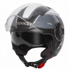 Spada Lycan Strobe Open Face Helmet (Matt Black/White) -Helmets Open Face Sales 30741 5
