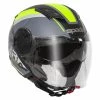 Spada Lycan Strobe Open Face Helmet (Matt Black/Yellow)