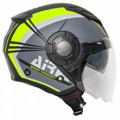 Spada Lycan Strobe Open Face Helmet (Matt Black/Yellow) -Helmets Open Face Sales 30742 2