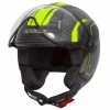 Spada Hellion Arrow Open Face Helmet (Matt Black/Flo Yellow)