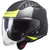 LS2 OF600 Copter Urbane Open Face Helmet (Matt Black/Hi Viz Yellow)