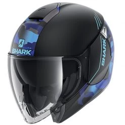 Shark Citycruiser Genom Open Face Helmet (Matt Black/Blue)