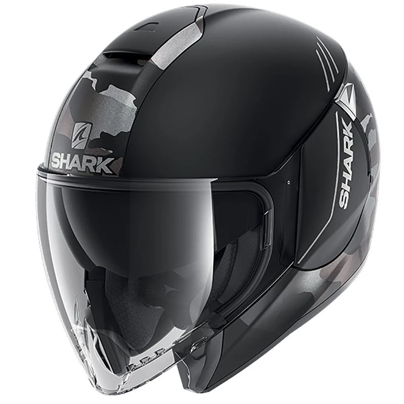 Shark Citycruiser Genom Open Face Helmet (Matt Black/Silver) 1 Shark Citycruiser Genom Open Face Helmet (Matt Black/Silver)