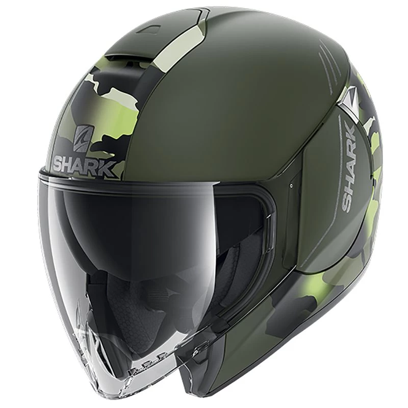 Shark Citycruiser Genom Open Face Helmet (Matt Green/Black) 1 Shark Citycruiser Genom Open Face Helmet (Matt Green/Black)