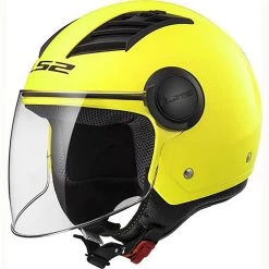 LS2 OF562 Airflow Open Face Helmet (Hi Vis Yellow)
