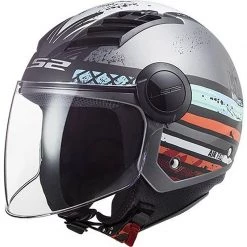 LS2 OF562 Airflow Ronnie Open Face Helmet (Silver|Blue)