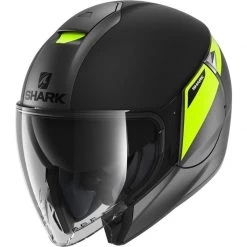 Shark Citycruiser Karonn Open Face Helmet (Matt Black|HiVis Yellow)