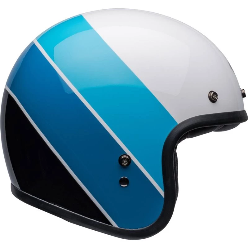 Bell Custom 500 Riff Open Face Helmet (Gloss White/Blue) 2 Bell Custom 500 Riff Open Face Helmet (Gloss White/Blue) - Image 2