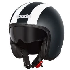 Spada Ace Viper Open Face Helmet (Matt Black/White)